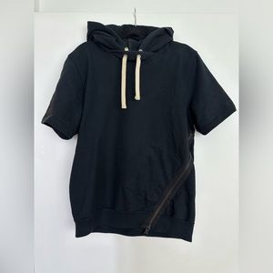 Drifter Industries Black Short Sleeve Zip Sweatshirt Pullover Hoodie Size M